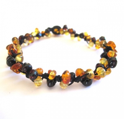 Adult Baroque Amber Flowerburst Bracelet